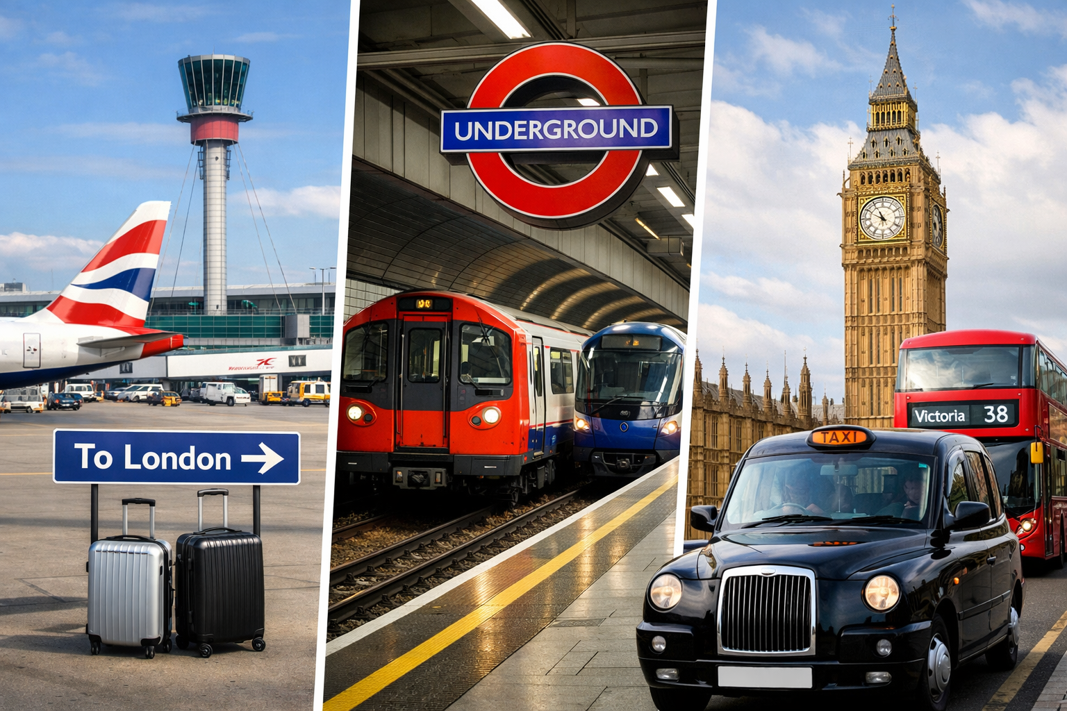 COME RAGGIUNGERE IL CENTRO DI LONDRA DAI PRINCIPALI AEROPORTI